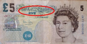 Five pound note